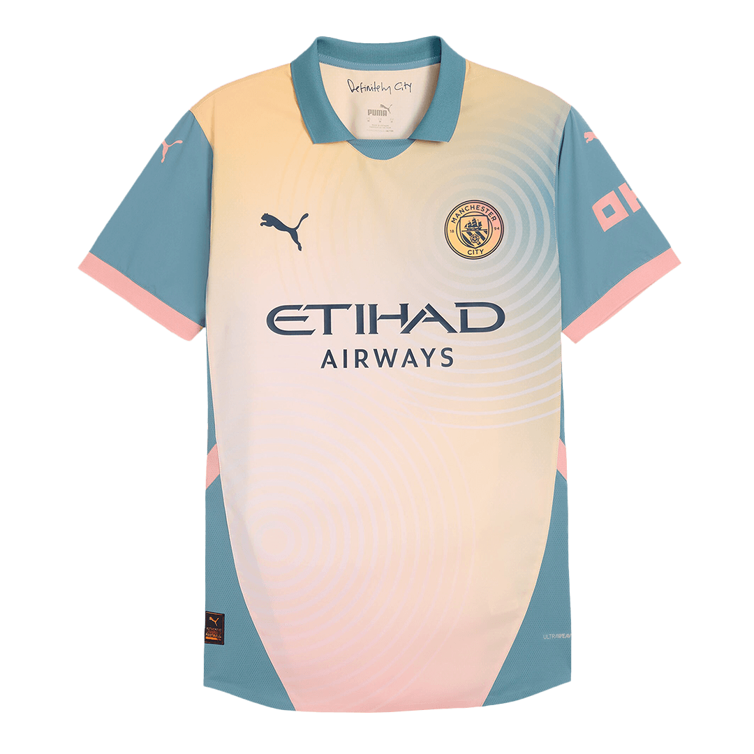Player Version DE BRUYNE #17 Manchester City Fourth Away Soccer Jersey 2024/25 - Definitely City Top Dresy Shop