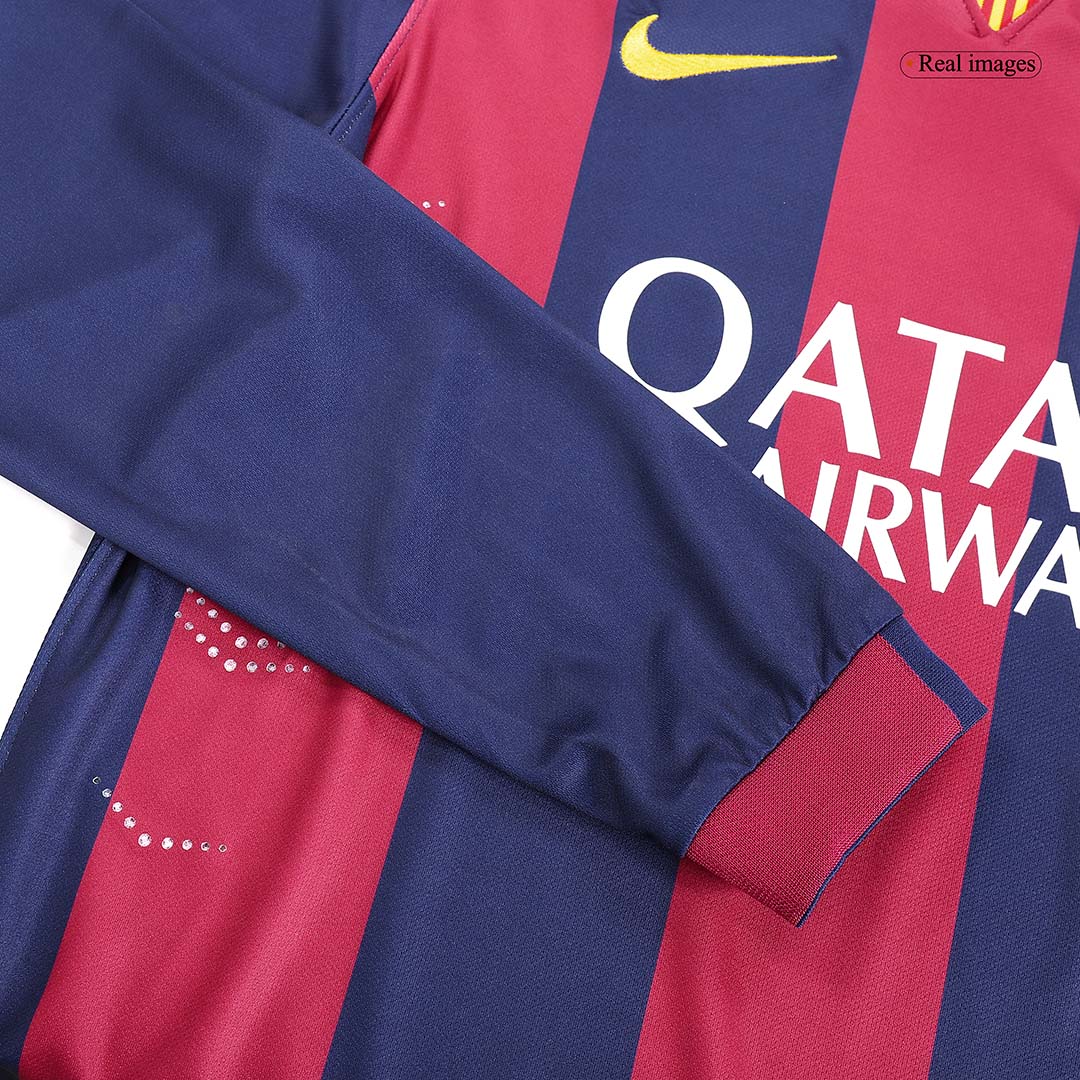 Retro Suárez #9 2014/15 Barcelona Home Long Sleeve Soccer Jersey Top Dresy Shop