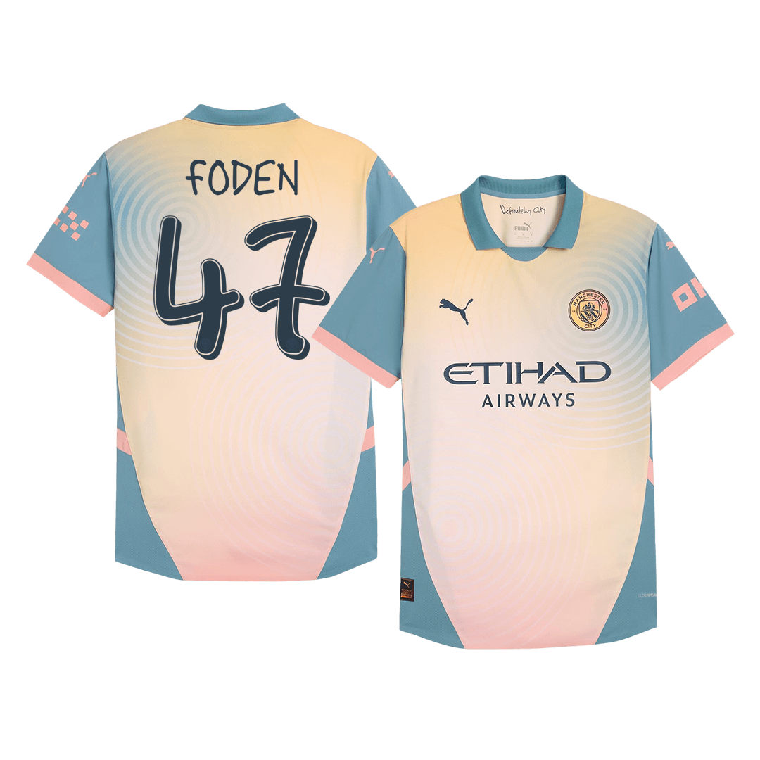 Player Version FODEN #47 Manchester City Fourth Away Soccer Jersey 2024/25 - Definitely City Top Dresy Shop
