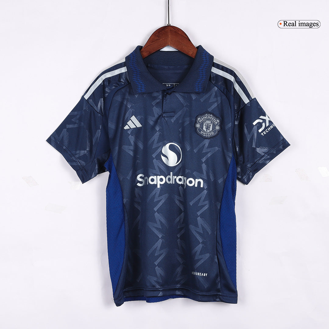 Kid's Manchester United Away Soccer Jersey Kit(Jersey+Shorts) 2024/25 Top Soccer Jerseys Store