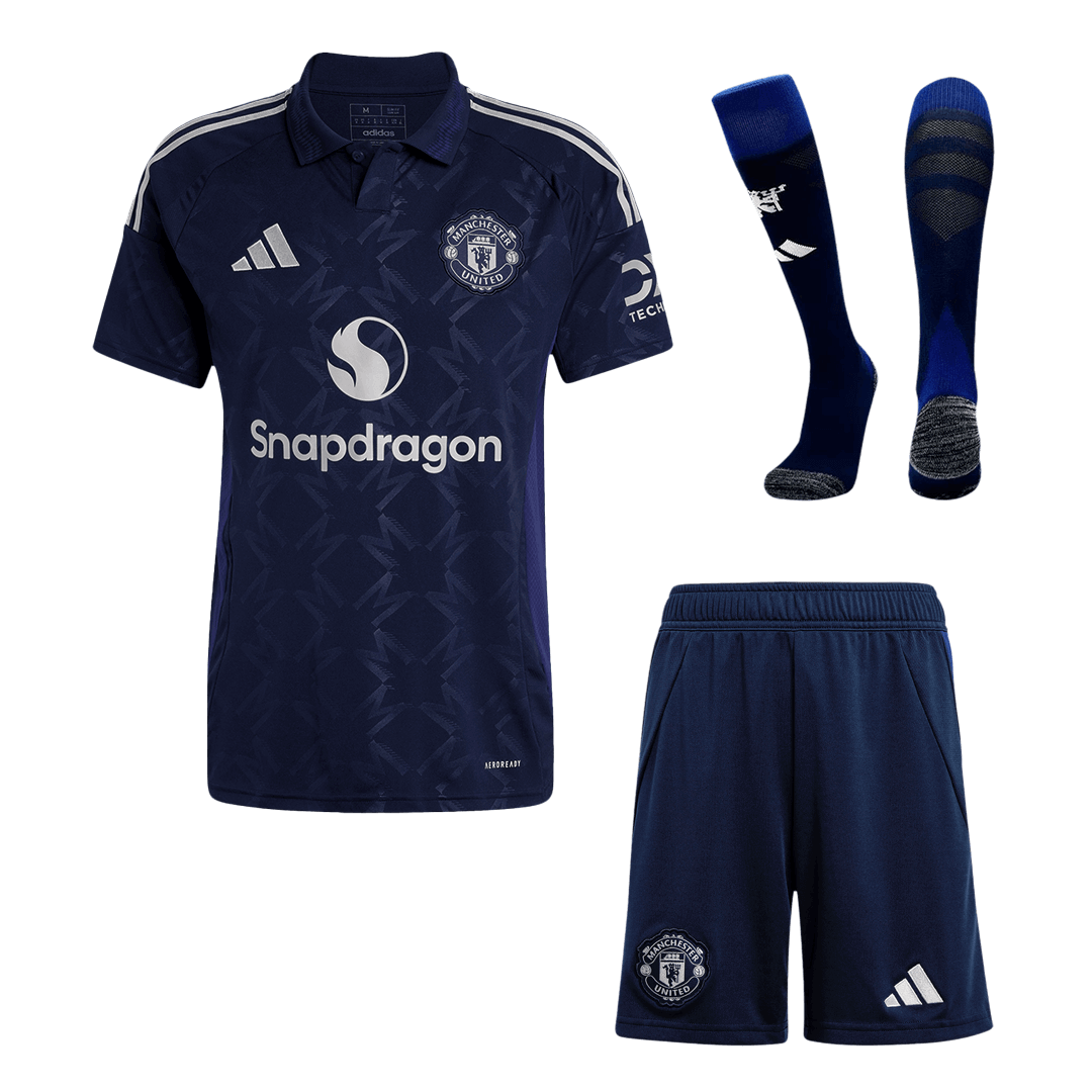 Manchester United Away Soccer Jersey Kit(Jersey+Shorts+Socks) 2024/25 Top Soccer Jerseys Store