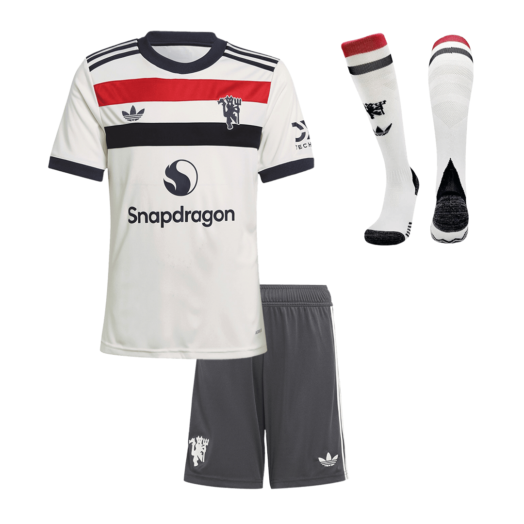 Kid's Manchester United Third Away Soccer Jersey Kit(Jersey+Shorts+Socks) 2024/25 Top Soccer Jerseys Store