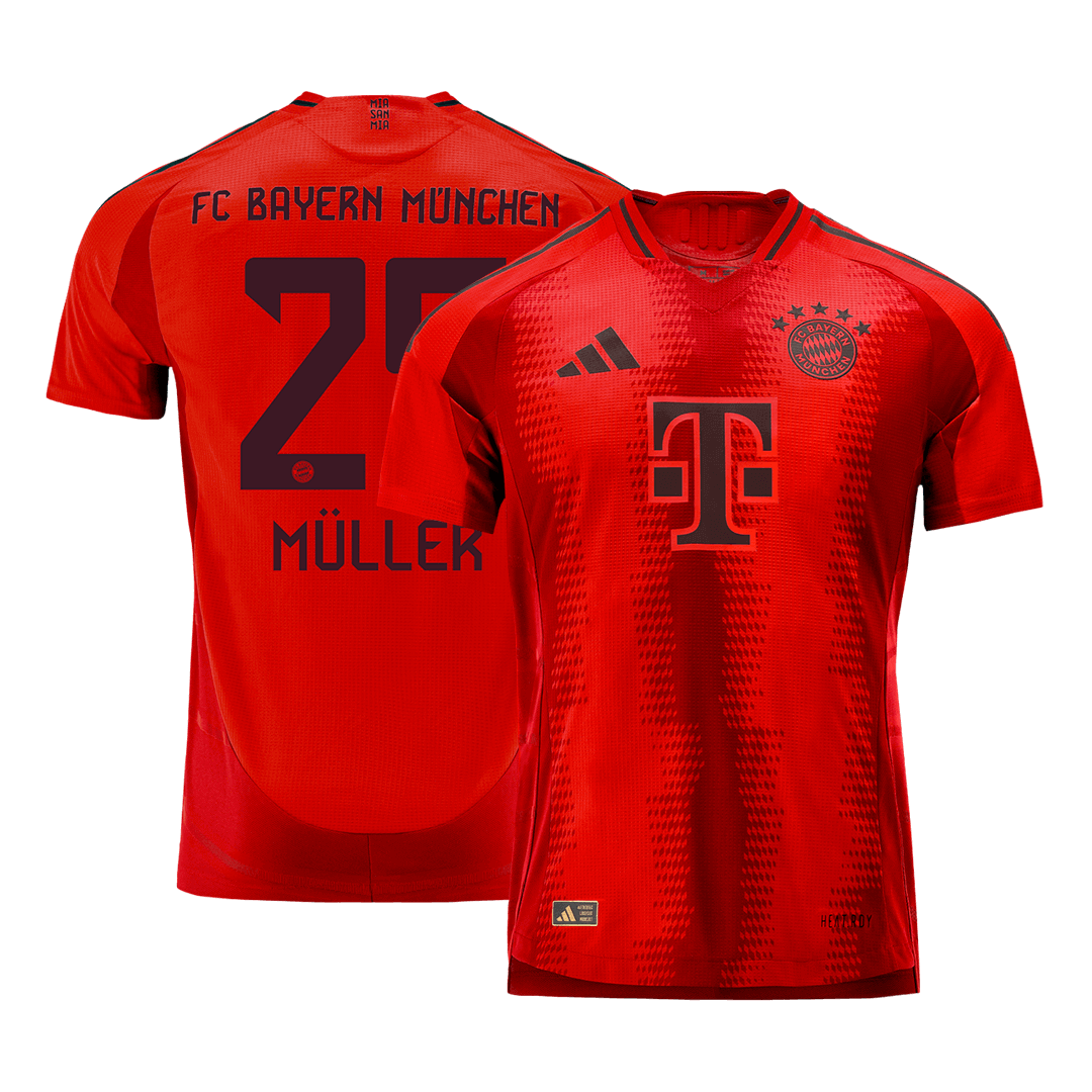 Player Version M?LLER #25 Bayern Munich Home Soccer Jersey 2024/25 Top Dresy Shop