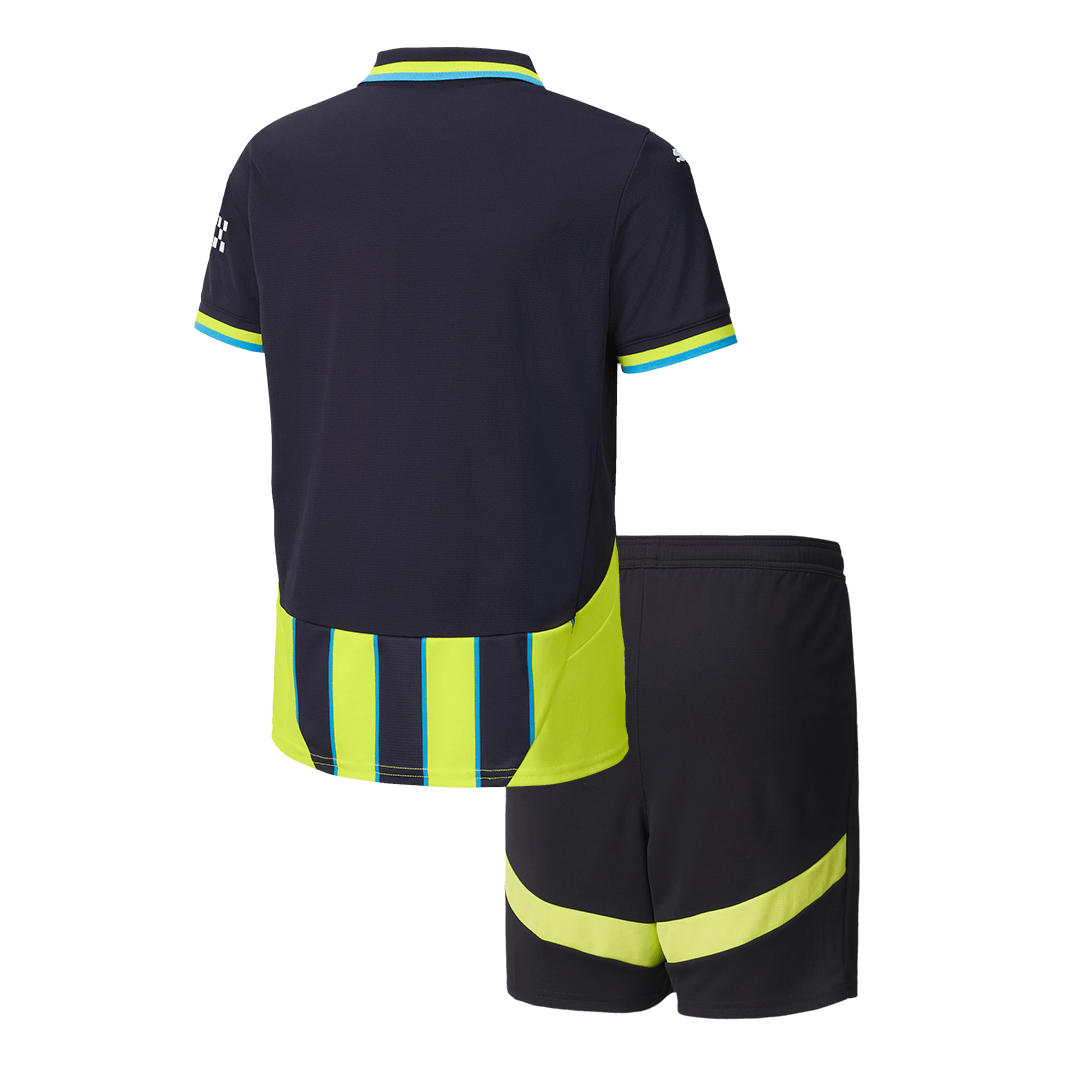 Kid's Manchester City Away Soccer Jersey Kit(Jersey+Shorts) 2024/25 Top Dresy Shop