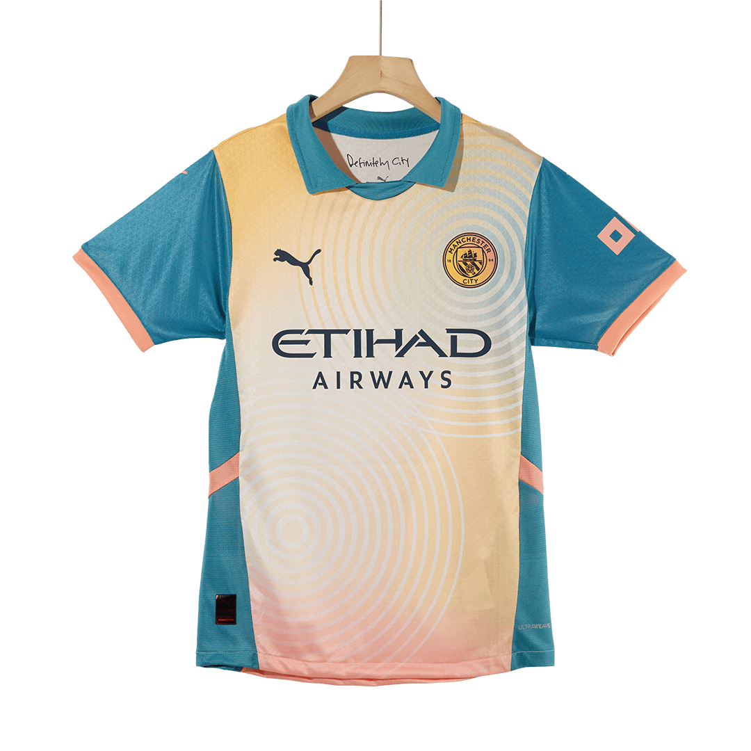 Player Version DE BRUYNE #17 Manchester City Fourth Away Soccer Jersey 2024/25 - Definitely City Top Dresy Shop