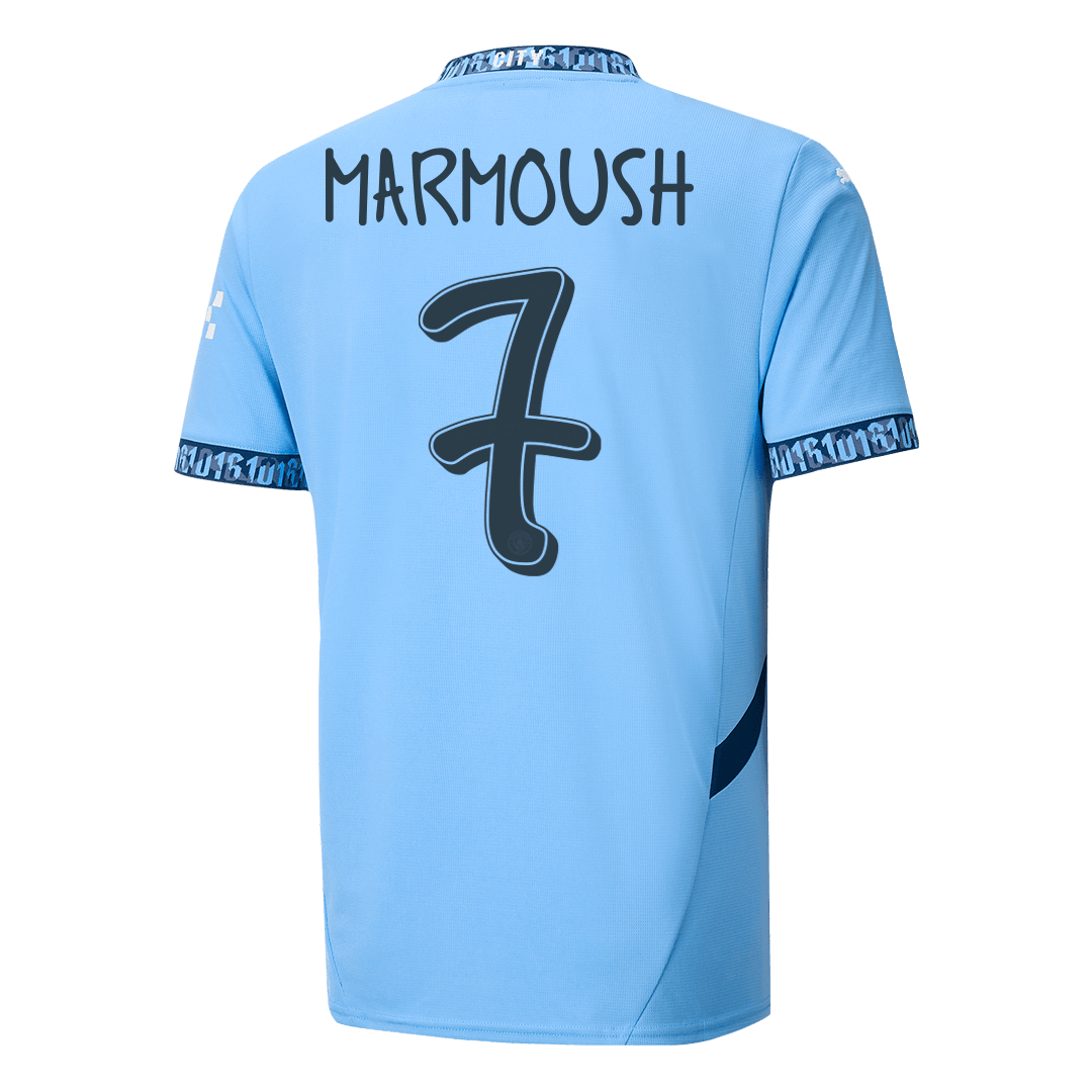MARMOUSH #7 Manchester City Home Soccer Jersey 2024/25 - UCL Top Soccer Jerseys Store