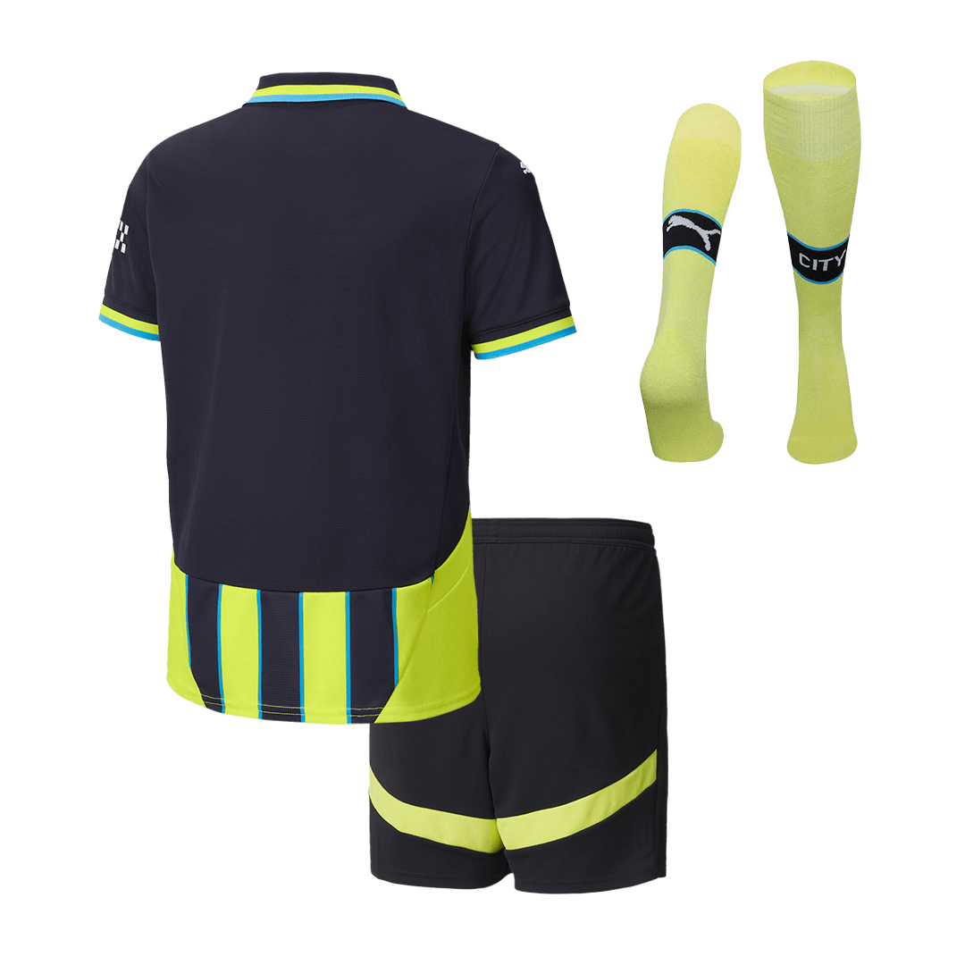 Kid's Manchester City Away Soccer Jersey Kit(Jersey+Shorts+Socks) 2024/25 Top Dresy Shop