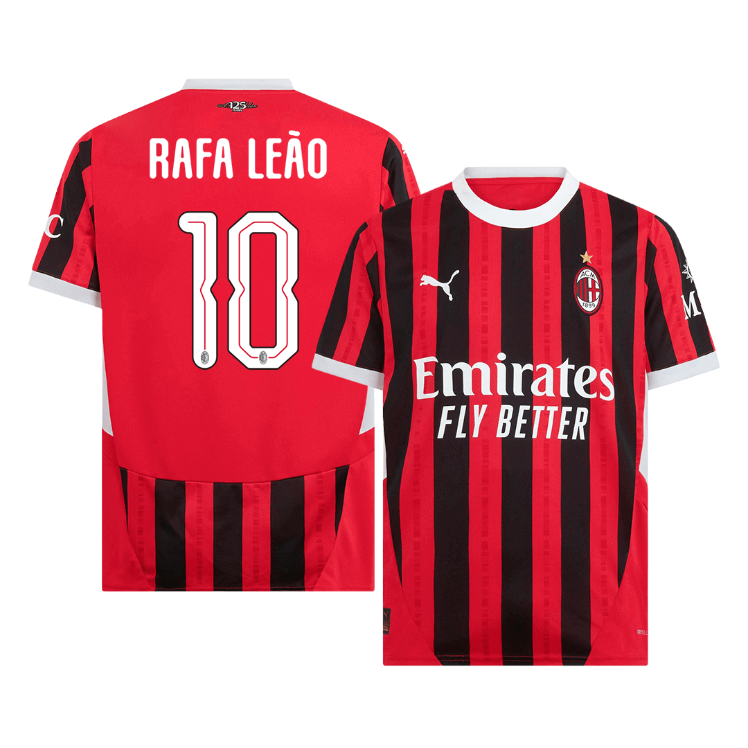 RAFA LE?O #10 AC Milan Home Soccer Jersey 2024/25 - UCL Top Soccer Jerseys Store