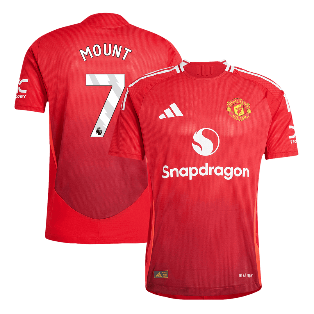 Player Version MOUNT #7 Manchester United Home Soccer Jersey 2024/25 Top Soccer Jerseys Store