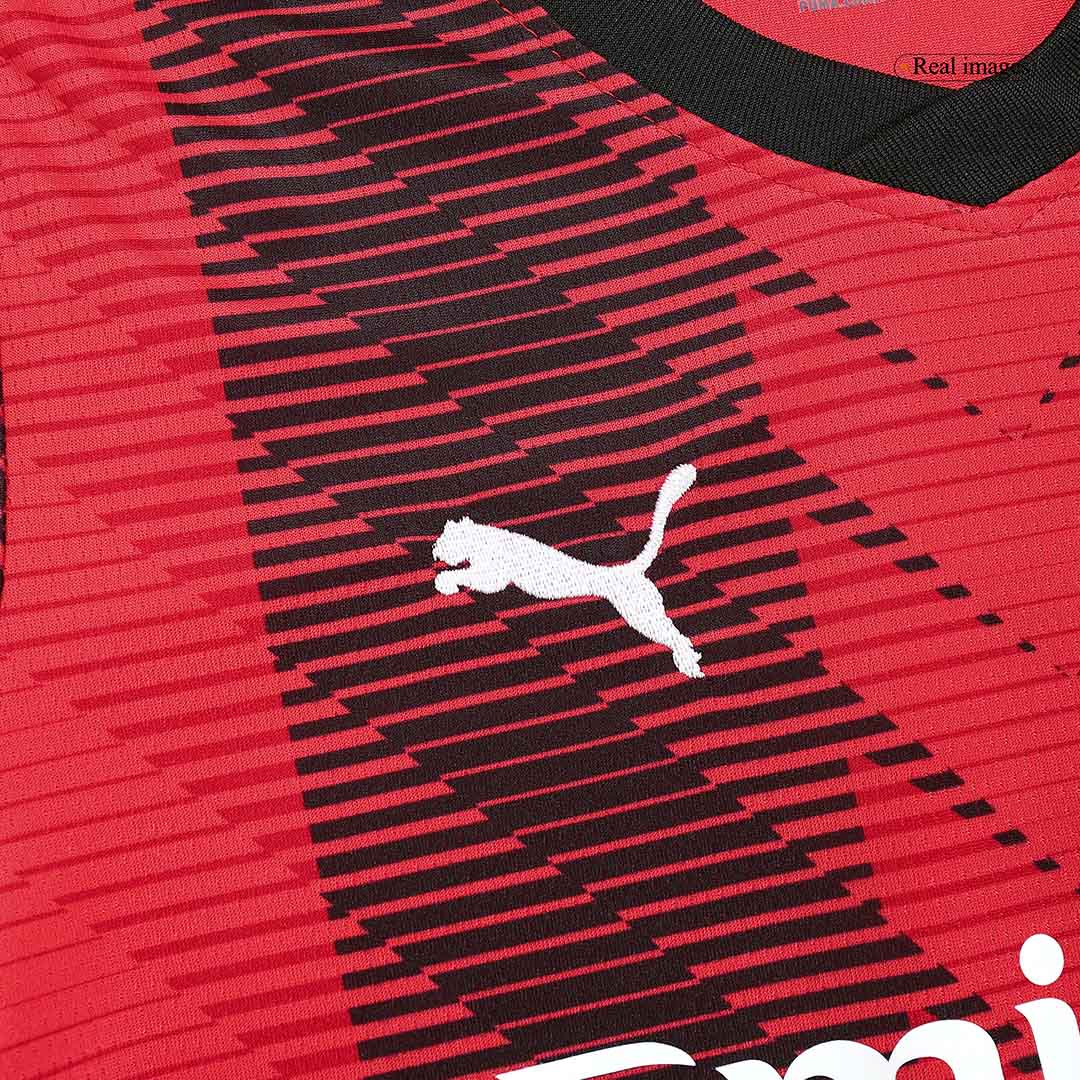 Kid's AC Milan Home Soccer Jersey Kit(Jersey+Shorts) 2023/24 Top Dresy Shop