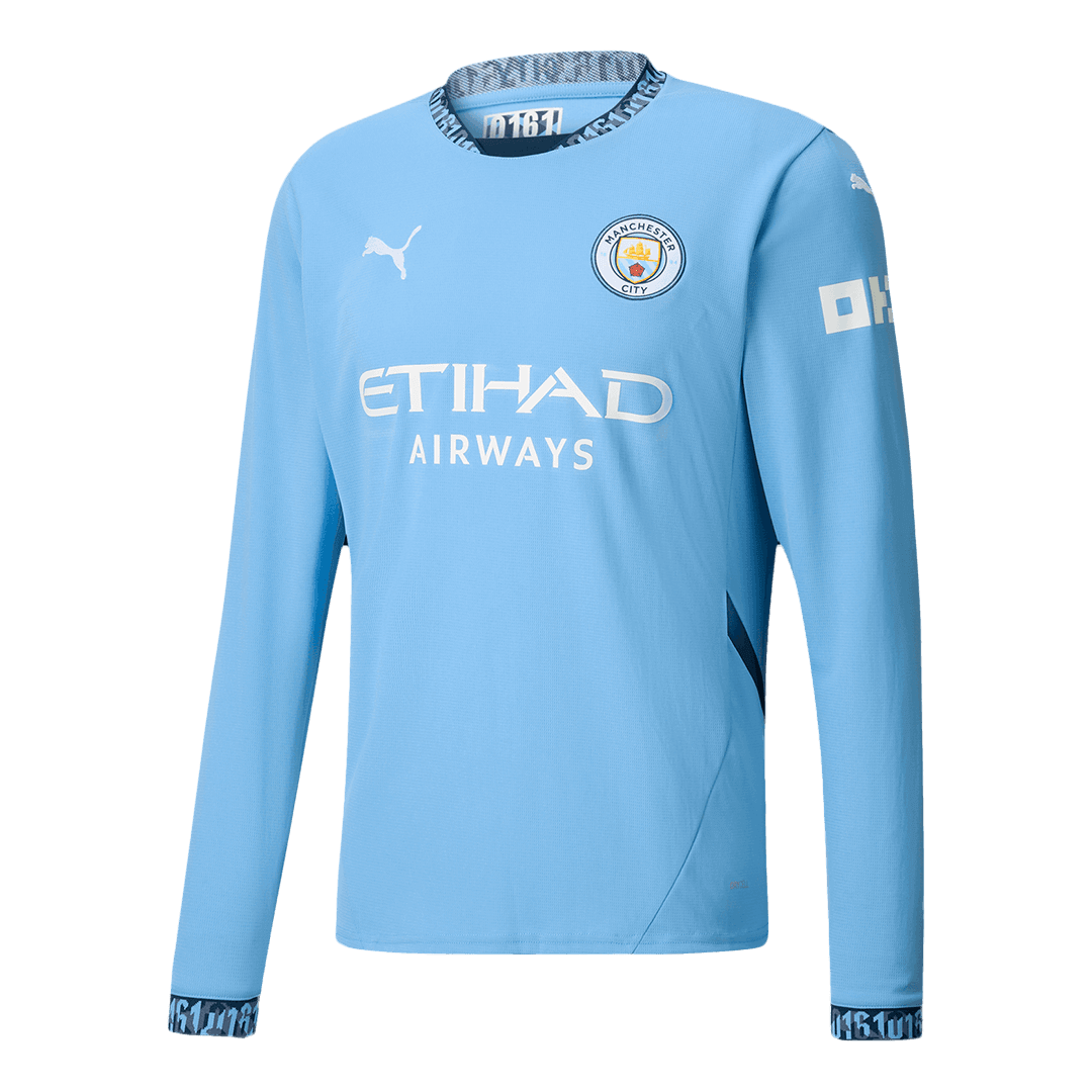 Manchester City Home Long Sleeve Soccer Jersey 2024/25 Top Dresy Shop