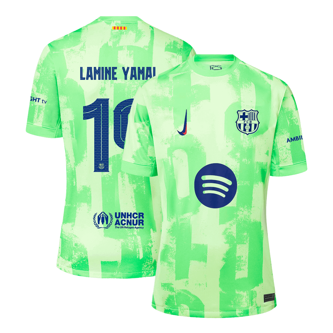 LAMINE YAMAL #19 Barcelona Third Away Soccer Jersey 2024/255 - UCL?Spotify Logo Without Text? Top Dresy Shop