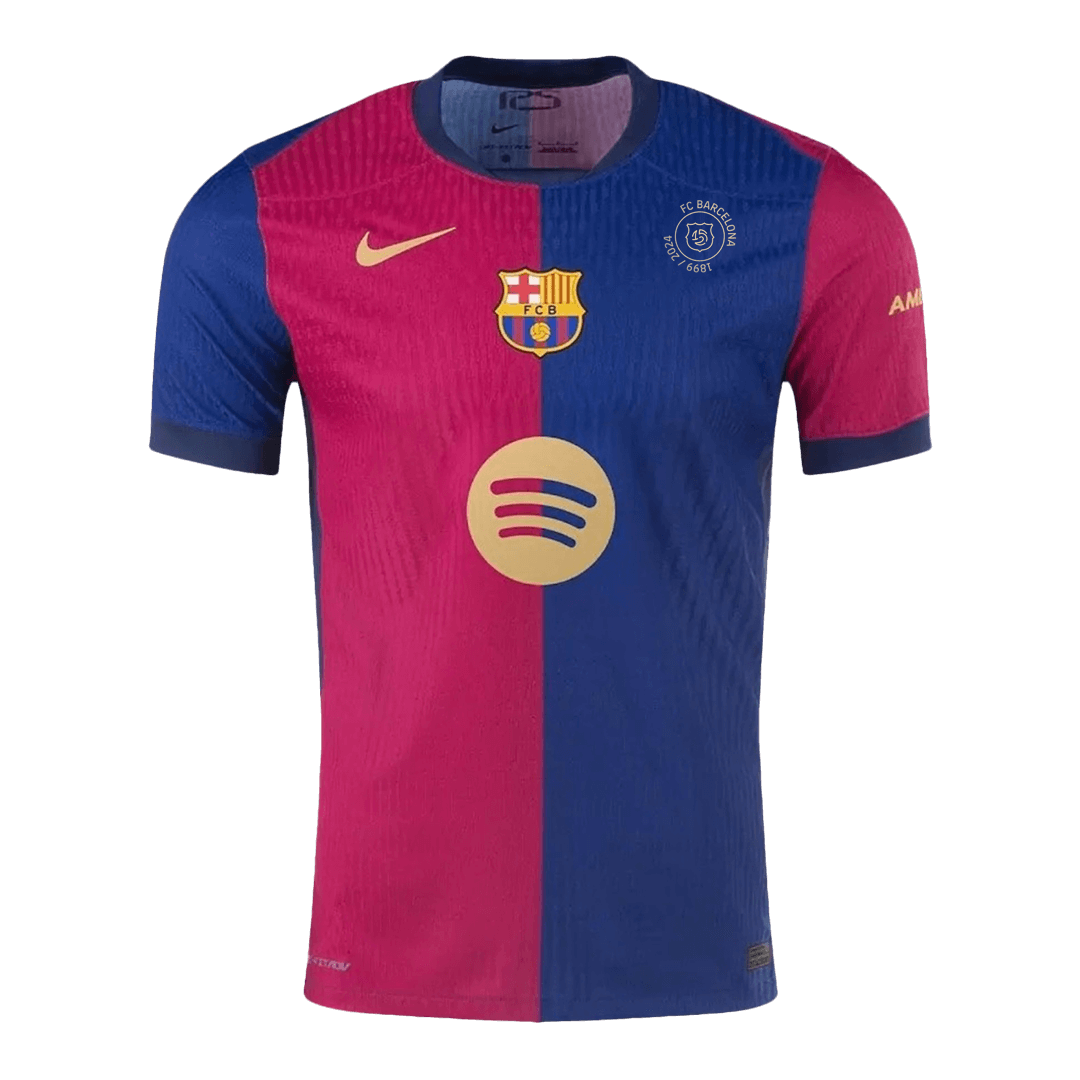 Player Version Barcelona Home Soccer Jersey 2024/25 - 125th Anniversary(Spotify Logo Without Text) Top Dresy Shop