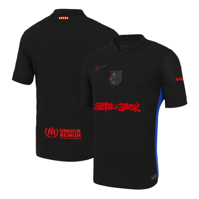 Player Version Barcelona X Travis Scott Away Soccer Jersey 2024/25 - Red