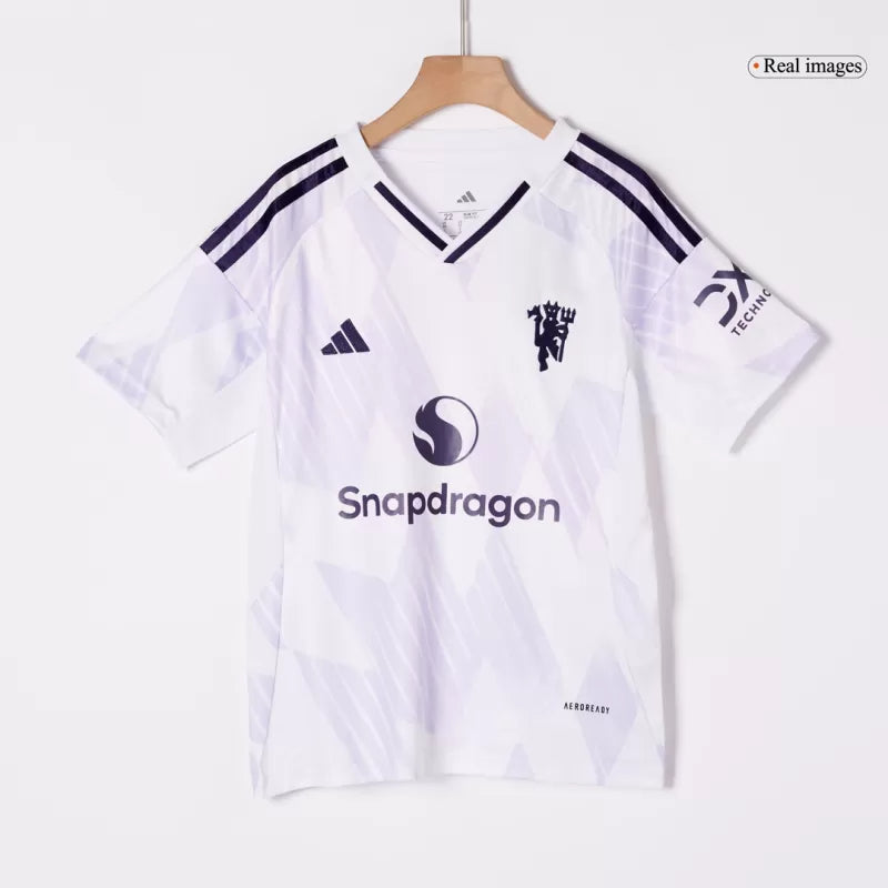 Kid's Manchester United Away Soccer Jersey Kit(Jersey+Shorts) 2025/26