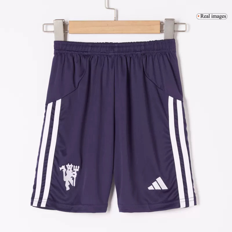 Kid's Manchester United Away Soccer Jersey Kit(Jersey+Shorts) 2025/26