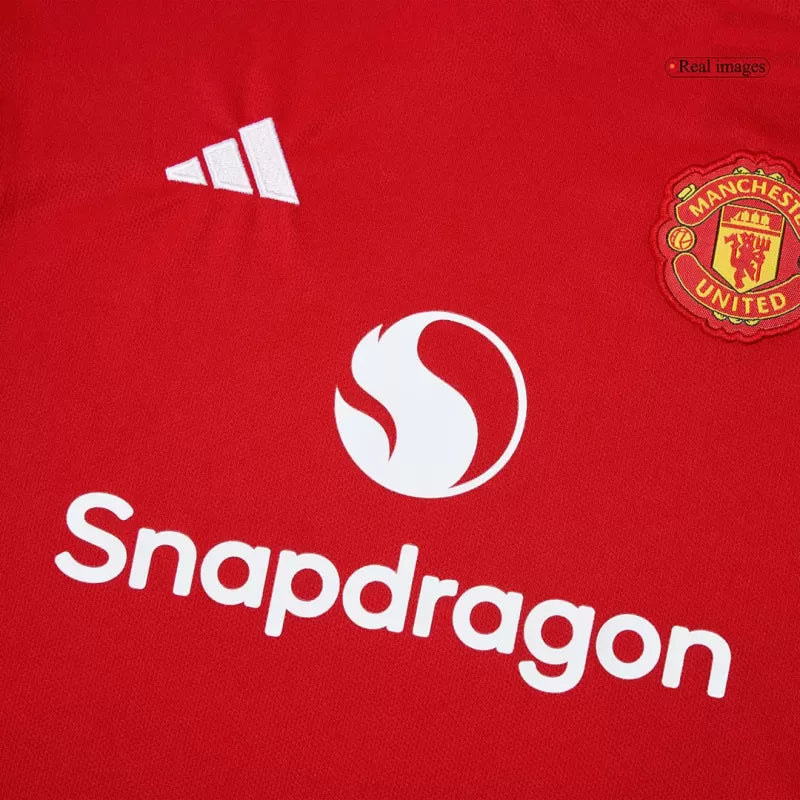 Kid's Manchester United Home Soccer Jersey Kit(Jersey+Shorts) 2025/26