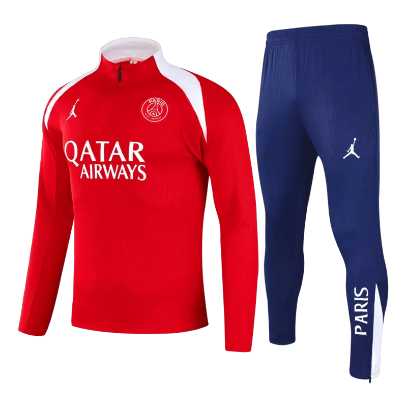 PSG 1/4 Zip Training Kit (Jacket+Pants) 2025/26 - Red – topdresy.cz