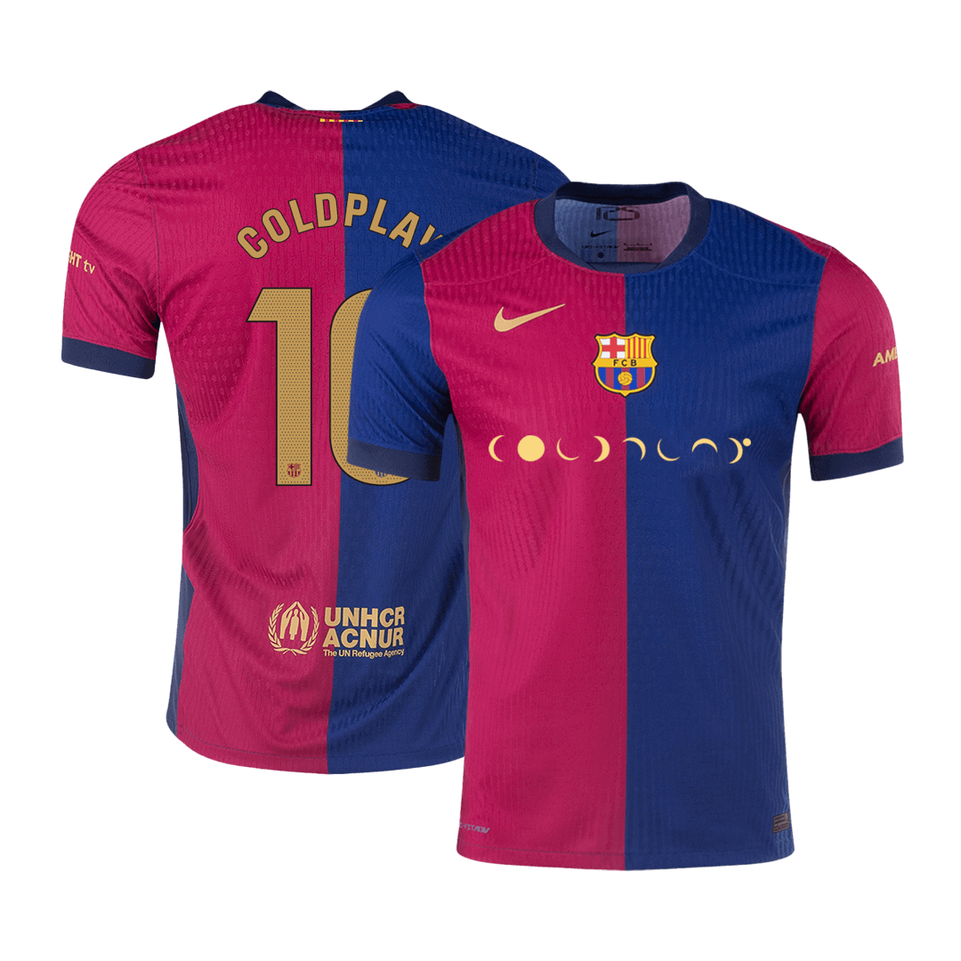 Player Version COLDPLAY #10 Barcelona Home Soccer Jersey 2024/25 Top Dresy Shop