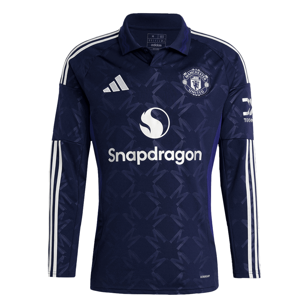 Manchester United Away Long Sleeve Soccer Jersey 2024/25 Top Soccer Jerseys Store