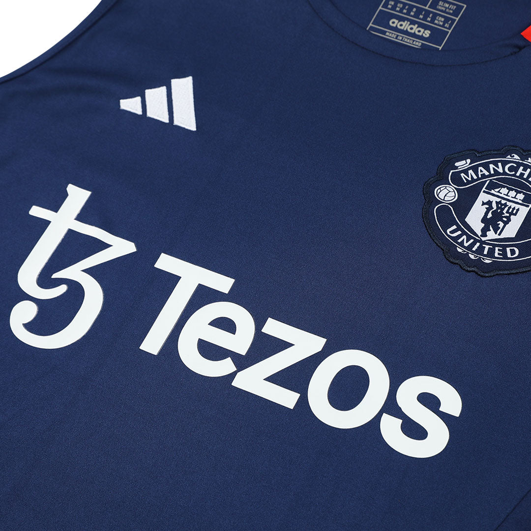 Manchester United Pre-Match Soccer Jersey Vest Kit(Jersey+Shorts) 2024/25 Top Soccer Jerseys Store