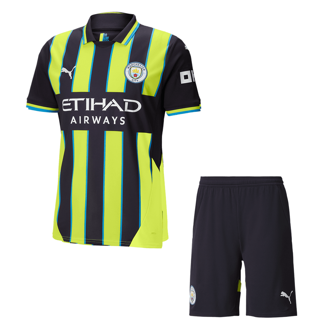 Manchester City Away Soccer Jersey Kit(Jersey+Shorts) 2024/25 Top Dresy Shop