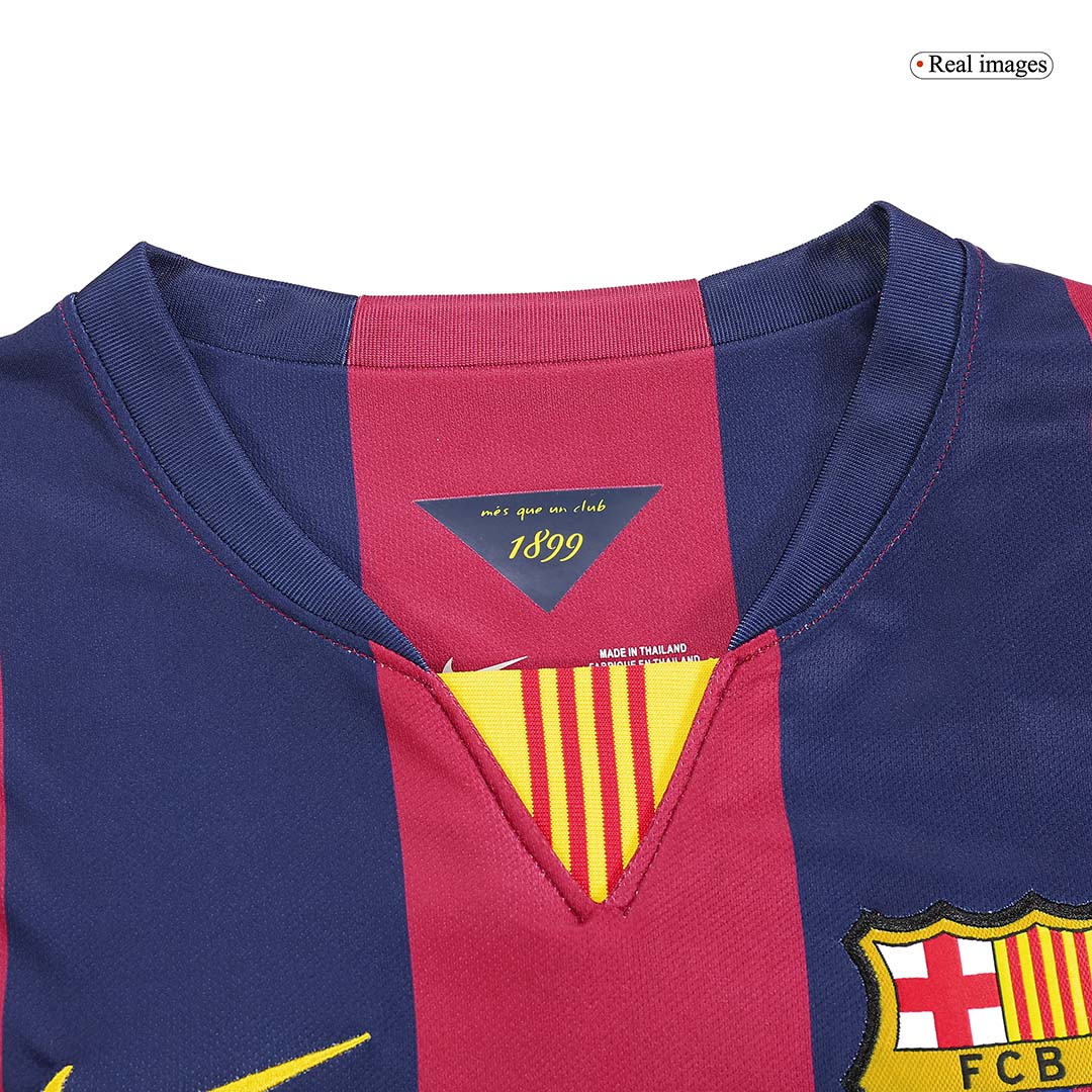 Retro Suárez #9 2014/15 Barcelona Home Long Sleeve Soccer Jersey Top Dresy Shop