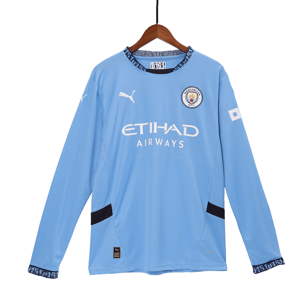 Manchester City Home Long Sleeve Soccer Jersey 2024/25 Top Dresy Shop