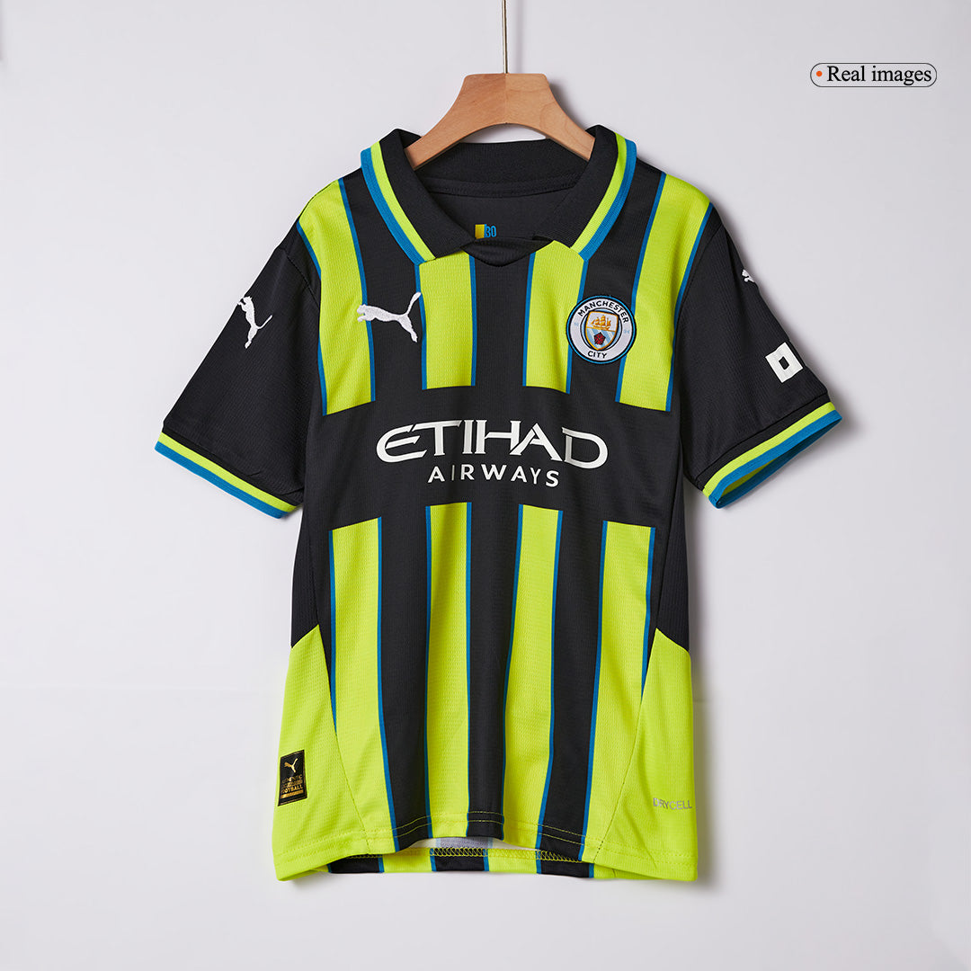 Kid's Manchester City Away Soccer Jersey Kit(Jersey+Shorts+Socks) 2024/25 Top Dresy Shop