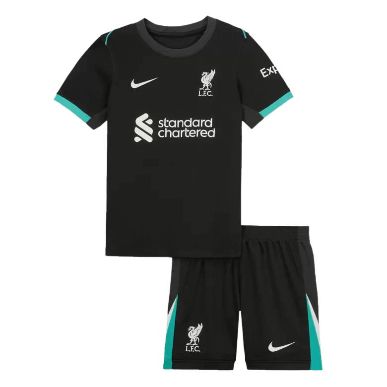 Kid's Liverpool Away Soccer Jersey Kit(Jersey+Shorts) 2024/25 Go Game Wear