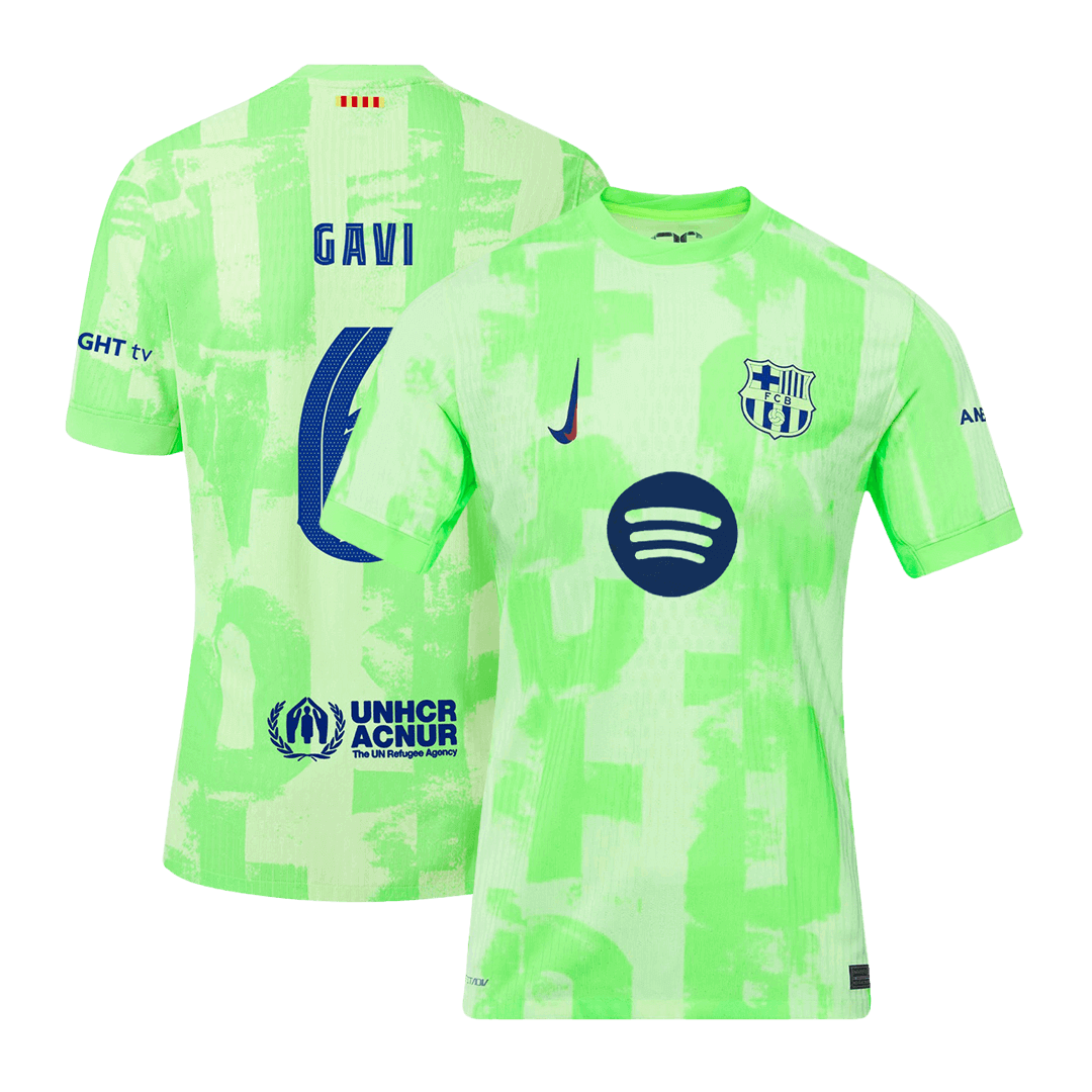 Player Version GAVI #6 Barcelona Third Away Soccer Jersey 2024/25- UCL?Spotify Logo Without Text? Top Dresy Shop