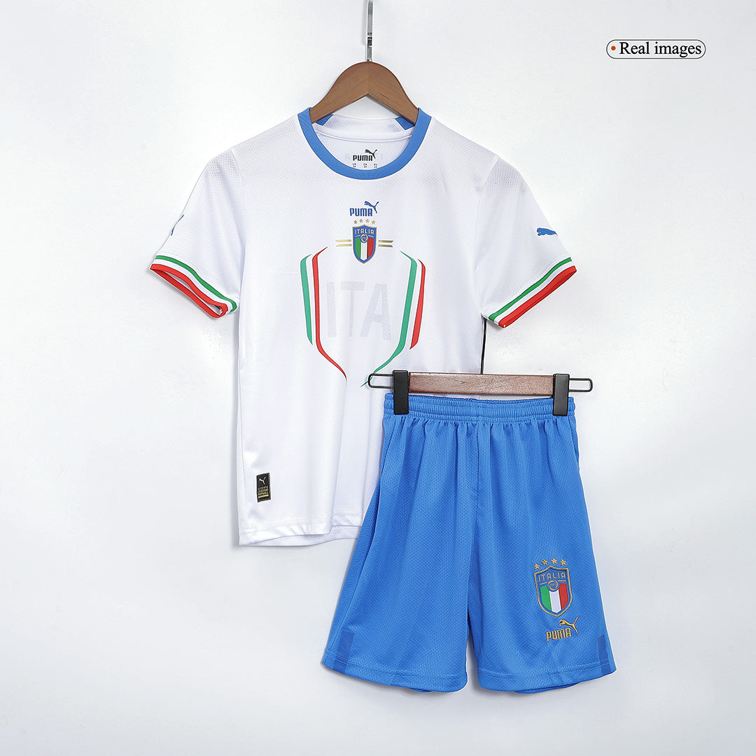 Kid's Italy Away Soccer Jersey Kit(Jersey+Shorts) 2022 Top Dresy Shop