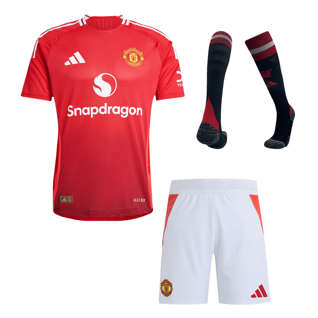 Player Version Manchester United Home Soccer Jersey Kit(Jersey+Shorts+Socks) 2024/25 Top Soccer Jerseys Store