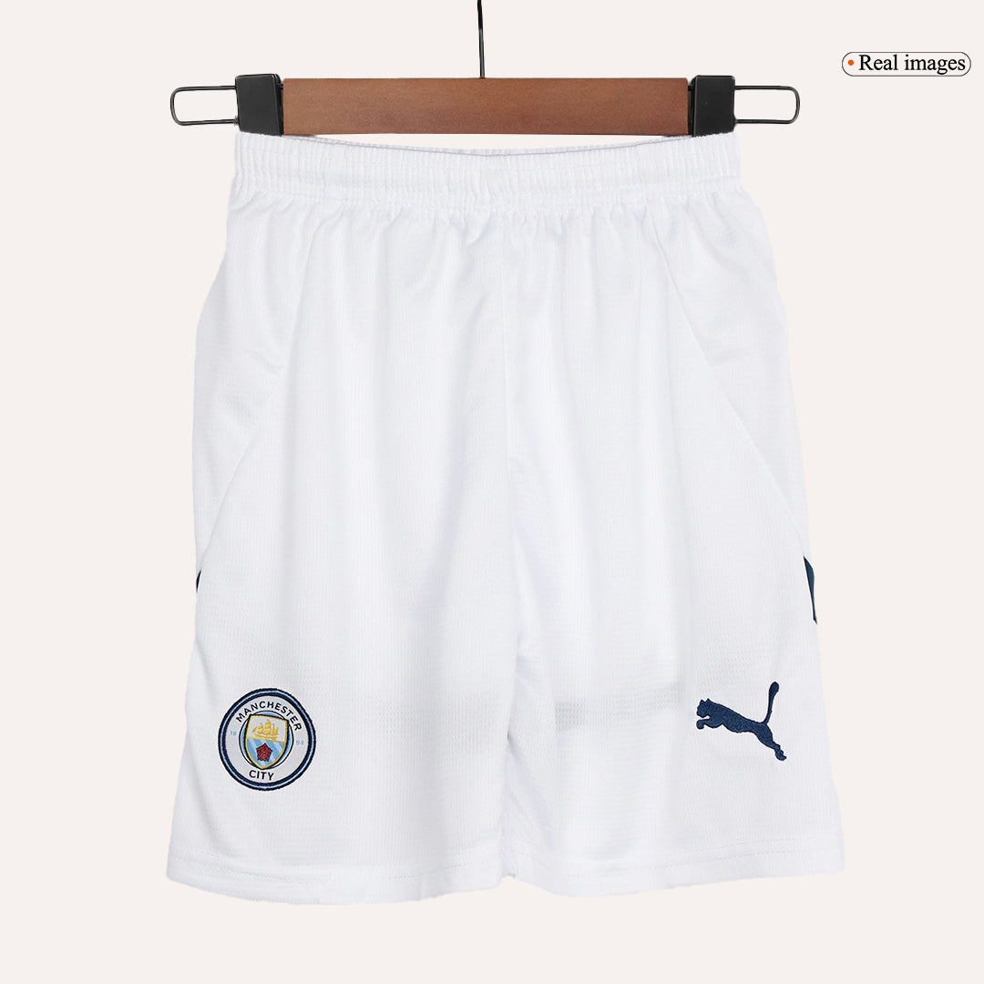 Kid's Manchester City Home Soccer Jersey Kit(Jersey+Shorts) 2024/25 Top Dresy Shop