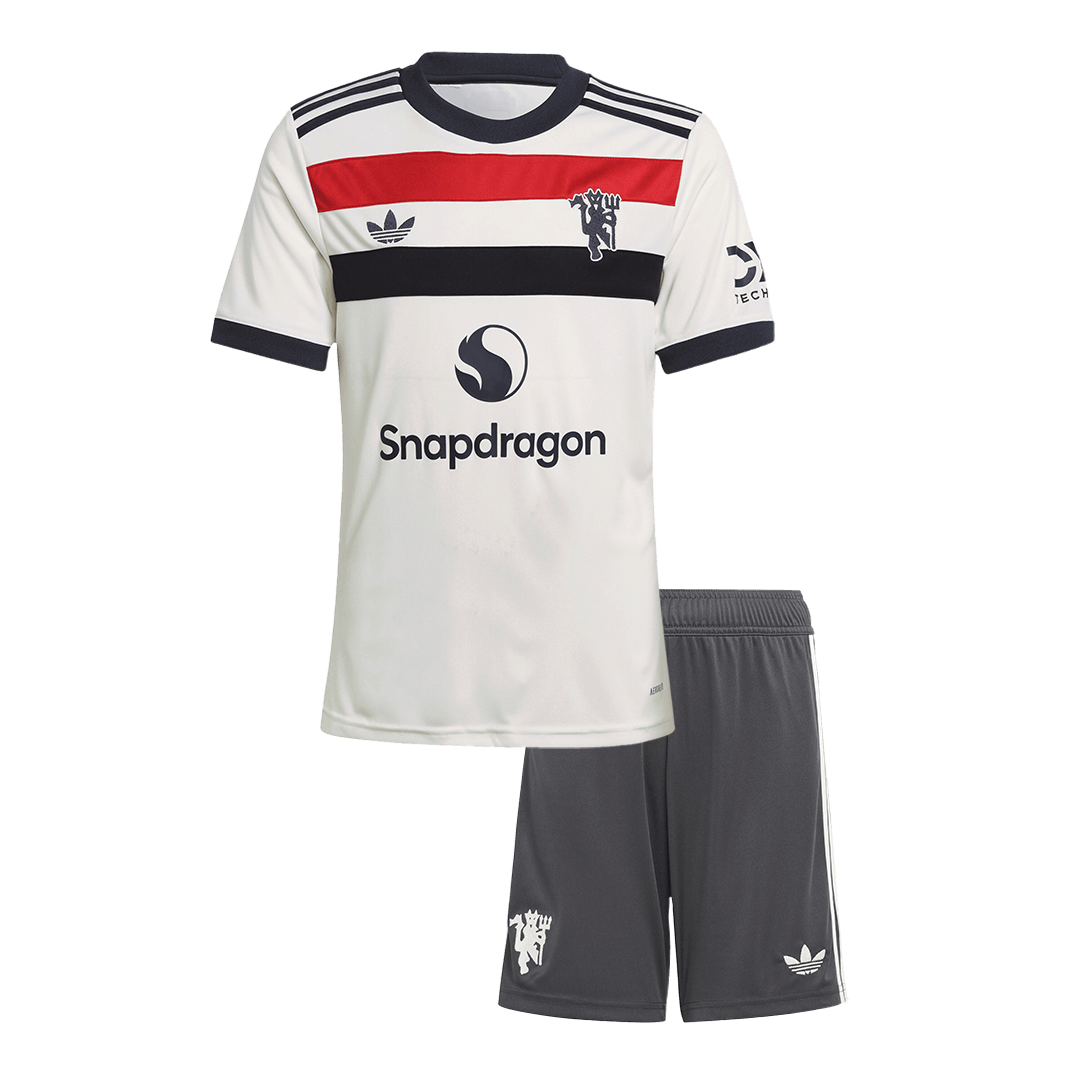 Kid's Manchester United Third Away Soccer Jersey Kit(Jersey+Shorts) 2024/25 Top Soccer Jerseys Store