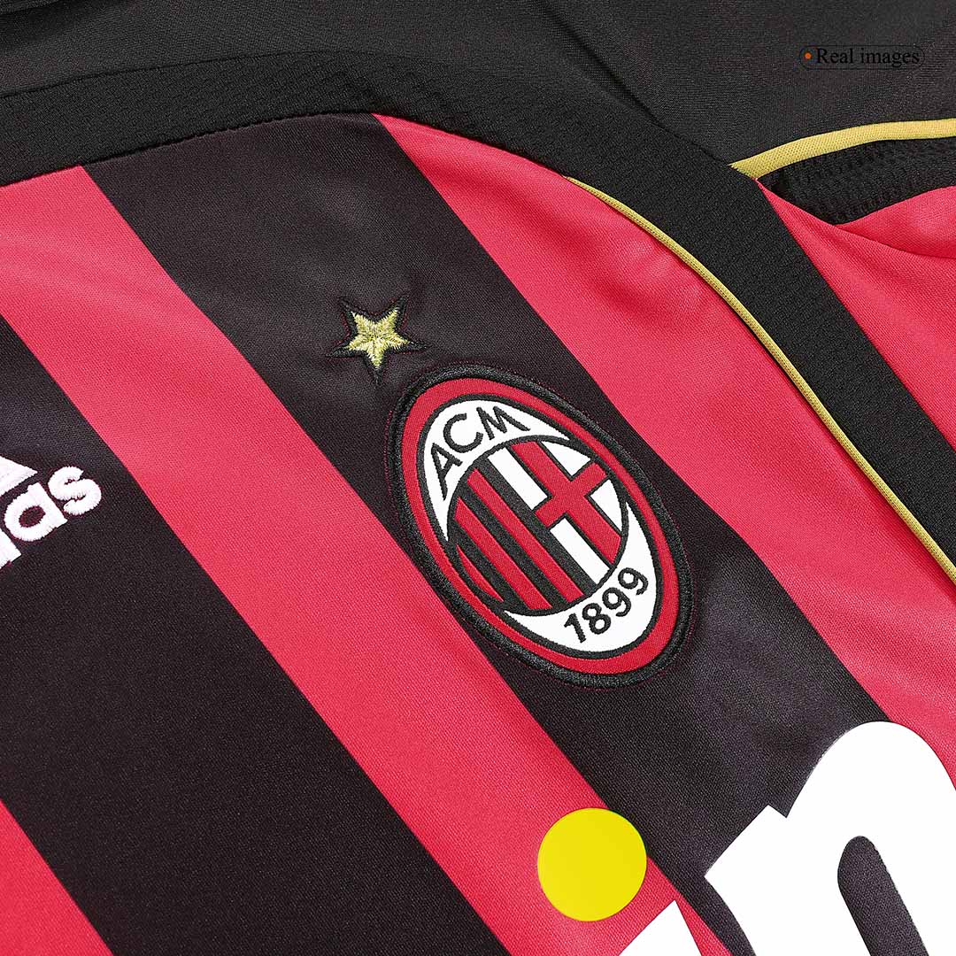 Retro KAKA' #22 2006/07 AC Milan Home Long Sleeve Soccer Jersey Top Soccer Jerseys Store