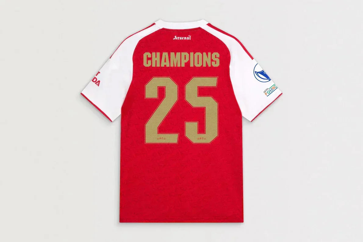 Arsenal Home Soccer Jersey 2025/26 - UWCL Champions Go Game Wear