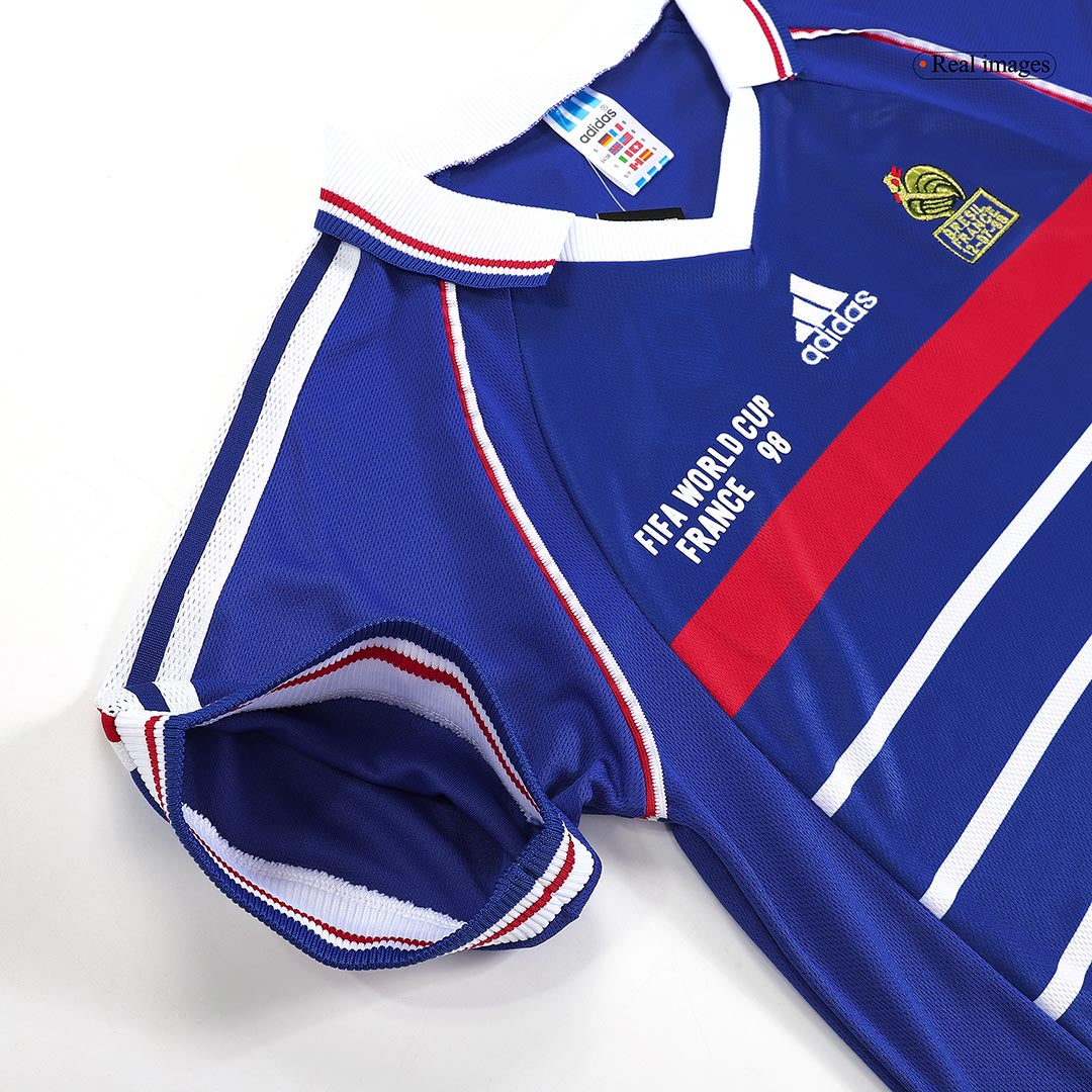 Retro ZIDANE #10 1998 France Home  Soccer Jersey Top Dresy Shop