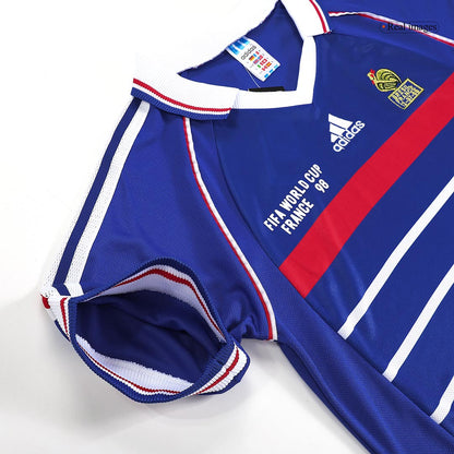 Retro ZIDANE #10 1998 France Home  Soccer Jersey Top Dresy Shop