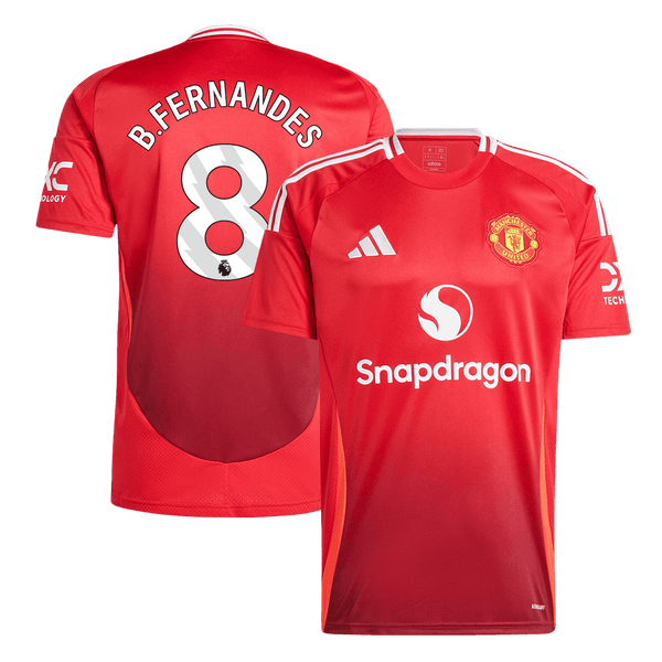 B.FERNANDES #8 Manchester United Home  Soccer Jersey 2024/25 Top Soccer Jerseys Store