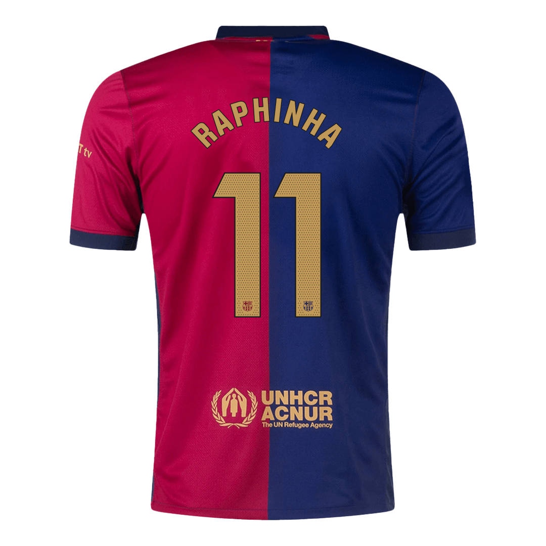 RAPHINHA #11 Barcelona Home  Soccer Jersey 2024/25 Top Dresy Shop