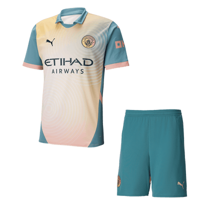 Manchester City Fourth Away  Soccer Jersey Kit(Jersey+Shorts) 2024/25 - Definitely City Top Dresy Shop