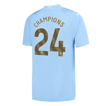 CHAMPIONS #24 Manchester City Home  Soccer Jersey 2023/24 Top Dresy Shop