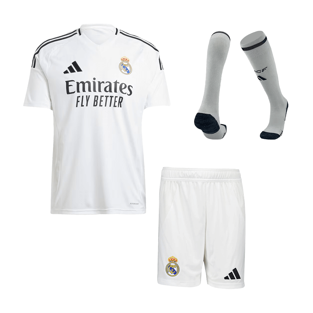 Real Madrid Home  Soccer Jersey Kit(Jersey+Shorts+Socks) 2024/25 Top Dresy Shop