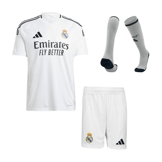 Real Madrid Home  Soccer Jersey Kit(Jersey+Shorts+Socks) 2024/25 Top Dresy Shop