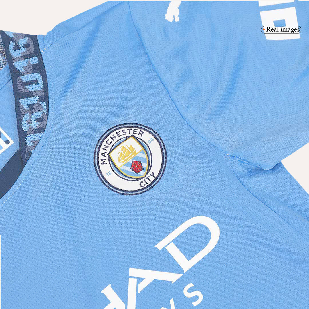 Kid's Manchester City Home  Soccer Jersey Kit(Jersey+Shorts) 2024/25 Top Dresy Shop