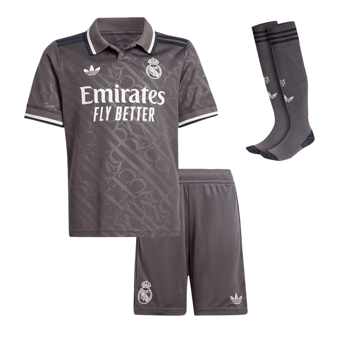 Kid's Real Madrid Third Away  Soccer Jersey Kit(Jersey+Shorts+Socks) 2024/25 Top Dresy Shop