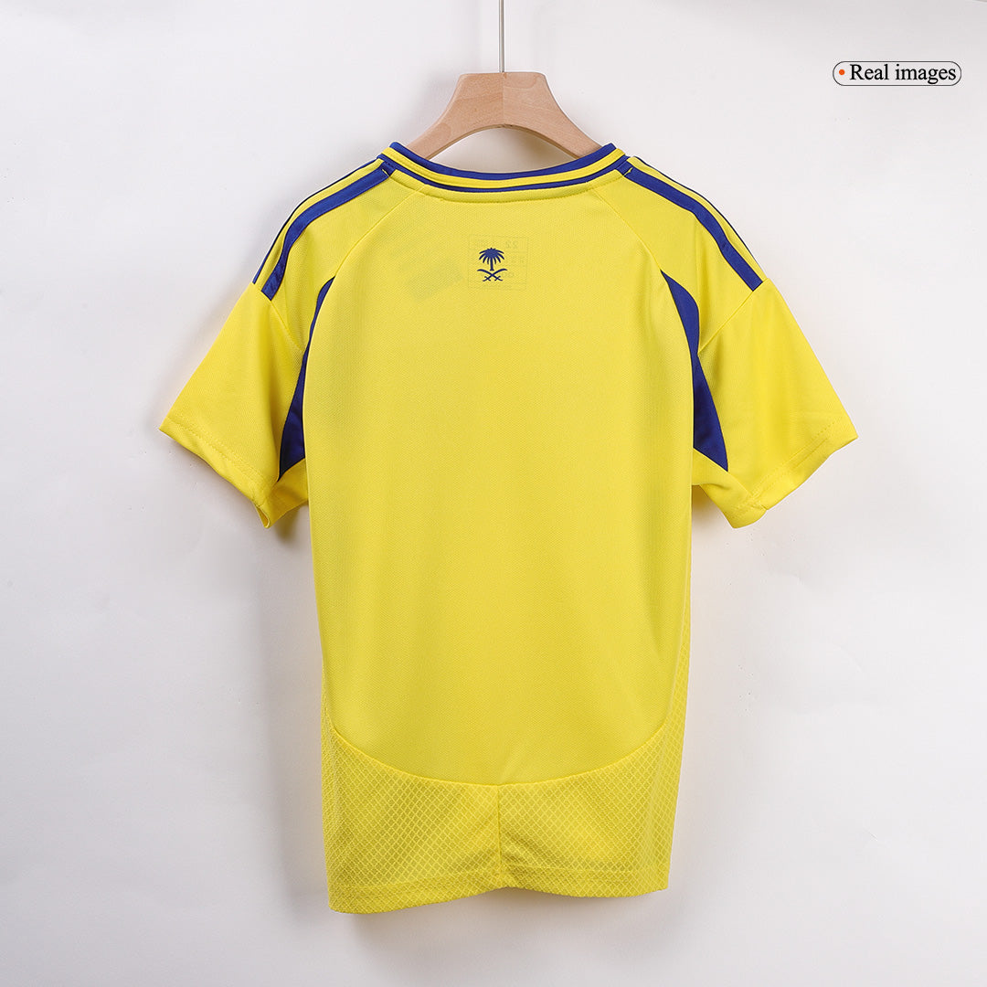 Kid's RONALDO #7 Al Nassr Home  Soccer Jersey Kit(Jersey+Shorts) 2024/25 Top Dresy Shop
