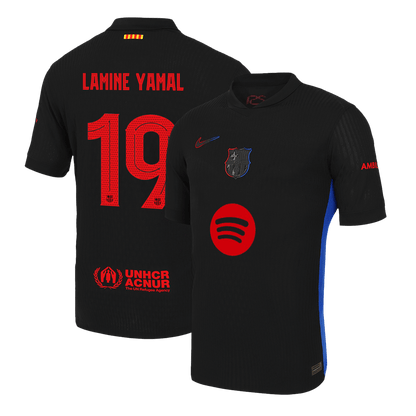 Player Version LAMINE YAMAL #19 Barcelona Away  Soccer Jersey 2024/25k - UCL?Spotify Logo Without Text? Top Dresy Shop