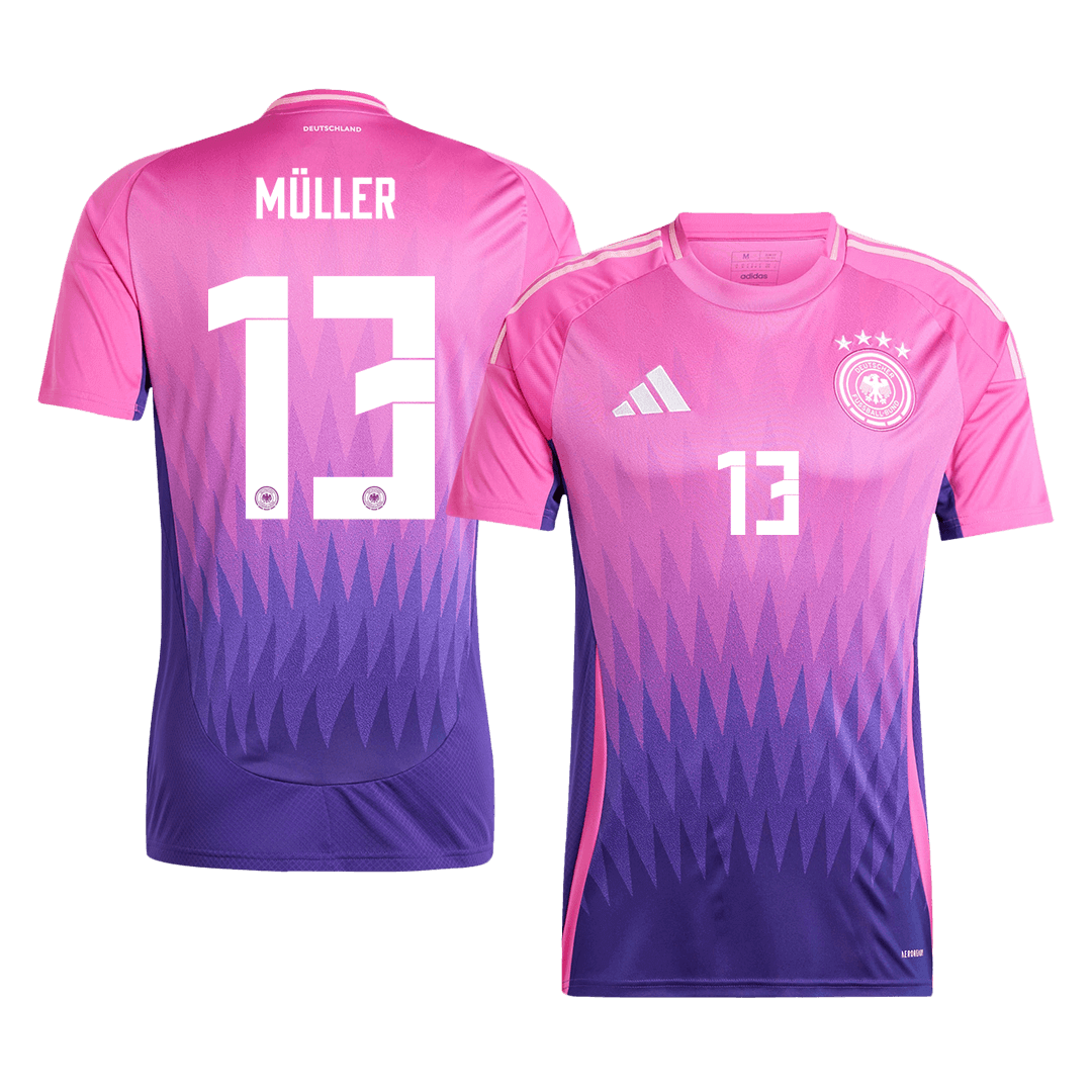 MÜLLER #13 Germany Away  Soccer Jersey Euro 2024 Top Soccer Jerseys Store